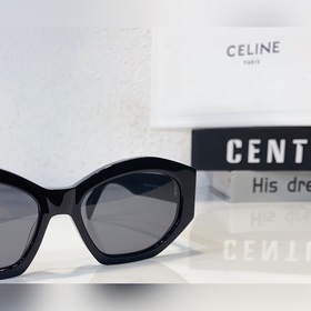 CELINE с минималистичным дизайном оправы Логотип на дужках виде Т