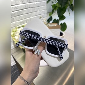 Chanel Grand Marron Sunglasses Размер： 60-14-145 Ch5698 белые дет