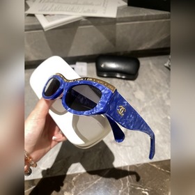 Солнцезащитные очки CHANEL 9112, цвет «янтарный синий»