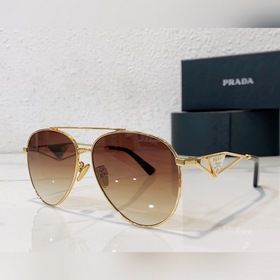 Солнцезащитные очки PRADA, модель Pilot, с двойной дужкой и треуг