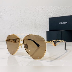 Солнцезащитные очки PRADA, модель Pilot, с двойной дужкой и треуг