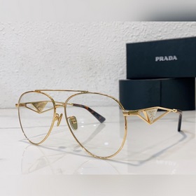 Солнцезащитные очки PRADA, модель Pilot, с двойной дужкой и треуг