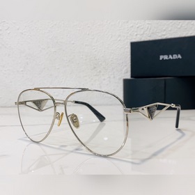 Солнцезащитные очки PRADA, модель Pilot, с двойной дужкой и треуг