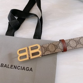 Balenciaga BB пояс! Пряжка из чистого меди, поверхность покрыта п
