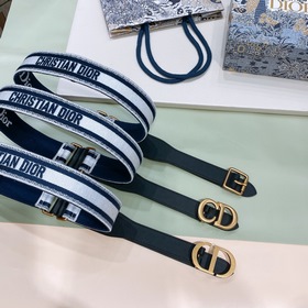 Dior 2023 вышитые буквы на кожаном поясе, 3,4 см, высококачествен