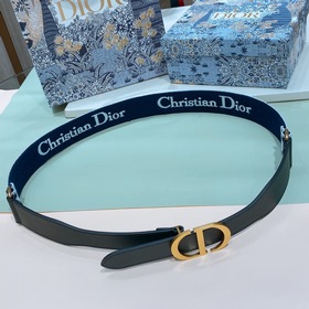 Dior 2023 вышитые буквы на кожаном поясе, 3,4 см, высококачествен