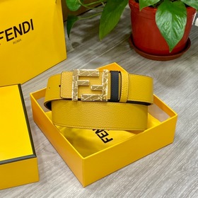 FENDl (Fendi) ширина 40 мм, двусторонняя оригинальная телячья кож