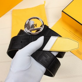 FENDI/ФЕНДИ Широкий ремень шириной 38 мм с фирменным логотипом, и