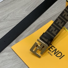 FENDI/ФЕНДИ Широкий кожаный ремень шириной 39 мм с фирменным лого