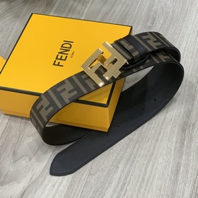 FENDI/ФЕНДИ Широкий кожаный ремень шириной 39 мм с фирменным лого