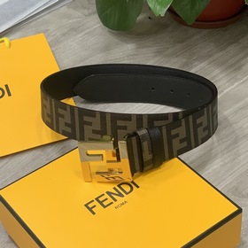 FENDI/ФЕНДИ Широкий кожаный ремень шириной 39 мм с фирменным лого