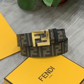 FENDI/ФЕНДИ Широкий кожаный ремень шириной 39 мм с фирменным лого