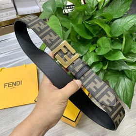FENDI/ФЕНДИ Широкий кожаный ремень шириной 39 мм с фирменным лого