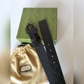 Классический ремень Gucci с тиснением, шириной 4 см, с пряжкой, п