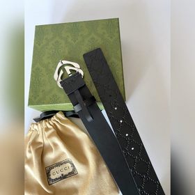 Классический ремень Gucci с тиснением, шириной 4 см, с пряжкой, п