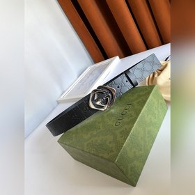 Классический ремень Gucci с тиснением, шириной 4 см, с пряжкой, п