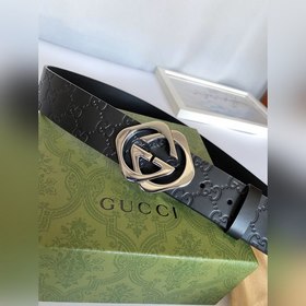 Классический ремень Gucci с тиснением, шириной 4 см, с пряжкой, п