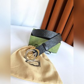 Классический ремень Gucci с тиснением, шириной 4,0 см, с пряжкой,