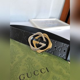 Классический ремень Gucci с тиснением, шириной 4,0 см, с пряжкой,