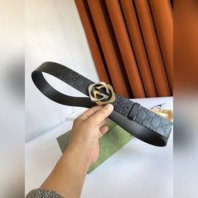 Классический ремень Gucci с тиснением, шириной 4,0 см, с пряжкой,