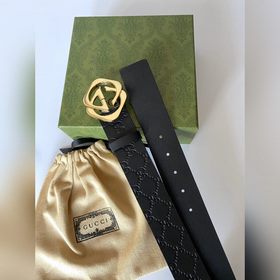 Классический ремень Gucci с тиснением, шириной 4 см, с пряжкой, п