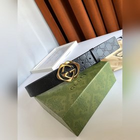 Классический ремень Gucci с тиснением, шириной 4 см, с пряжкой, п