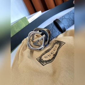 Классический ремень Gucci с тиснением, шириной 4 см, с пряжкой, п