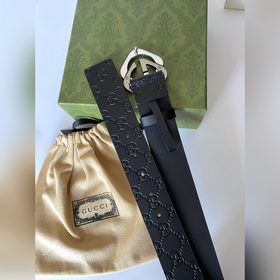 Классический ремень Gucci с тиснением, шириной 4 см, с пряжкой, п