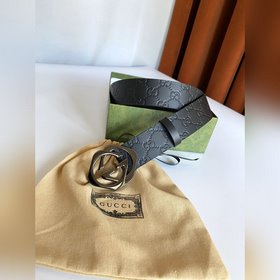Классический ремень Gucci с тиснением, шириной 4 см, с пряжкой, п