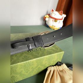 Gucci 4,0 см широкий ремень из тисненной кожи с принтом из серии 