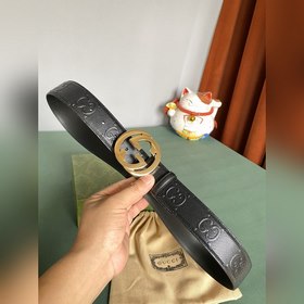 Gucci 4,0 см широкий ремень из тисненной кожи с принтом из серии 