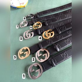 Gucci 4,0 см широкий ремень из тисненной кожи с принтом из серии 