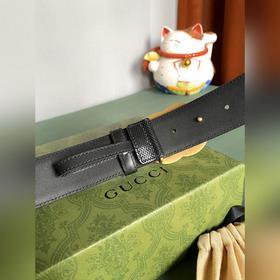 Gucci 4,0 см широкий ремень из тисненной кожи с принтом из серии 
