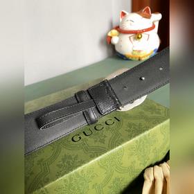 Gucci 4,0 см широкий ремень из тисненной кожи с принтом из серии 