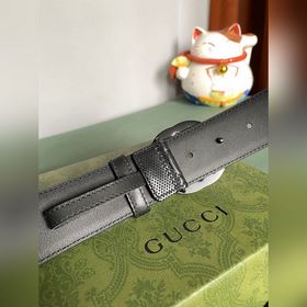 Gucci 4,0 см широкий ремень из тисненной кожи с принтом из серии 