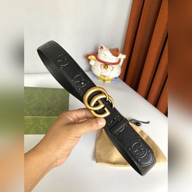 Gucci 4,0 см широкий ремень из тисненной кожи с принтом из серии