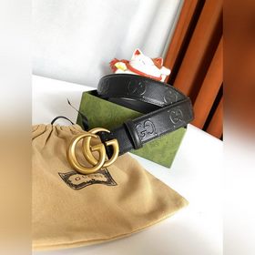 Gucci 4,0 см широкий ремень из тисненной кожи с принтом из серии 