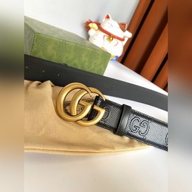 Gucci 4,0 см широкий ремень из тисненной кожи с принтом из серии 