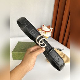 Gucci 4,0 см широкий ремень из тисненной кожи с принтом из серии 