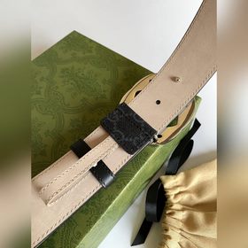 Классический пояс Gucci Supreme из канваса. Оригинальный материал