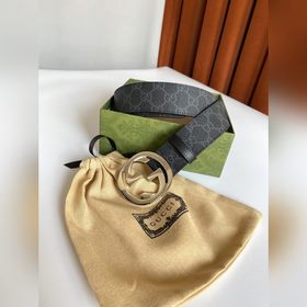 Классический пояс Gucci Supreme из канваса. Оригинальный материал