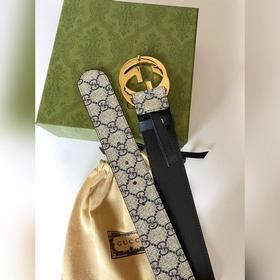 Классический пояс Gucci Supreme из канваса. Оригинальный материал