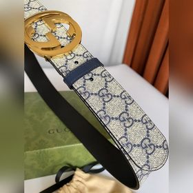 Классический пояс Gucci Supreme из канваса. Оригинальный материал