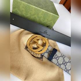 Классический пояс Gucci Supreme из канваса. Оригинальный материал