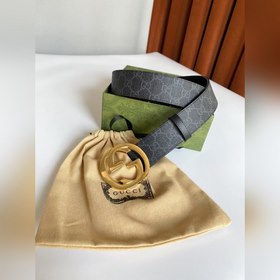 Классический пояс Gucci из ткани Supreme. Оригинальный материал с