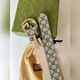 Классический пояс Gucci Supreme из канваса. Оригинальный материал