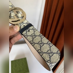 Классический пояс Gucci Supreme из канваса. Оригинальный материал
