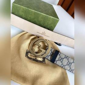 Классический пояс Gucci Supreme из канваса. Оригинальный материал