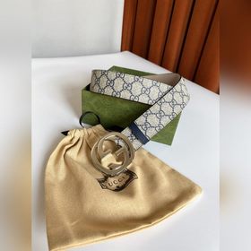 Классический пояс Gucci Supreme из канваса. Оригинальный материал