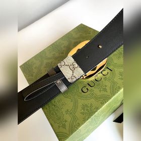 Классический пояс Gucci Supreme из канваса. Оригинальный материал